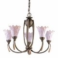 Elk Showroom Villa D-Eleganza 5-Light Chandelier in Olde World Finish with Floral-look Shades 7986/5